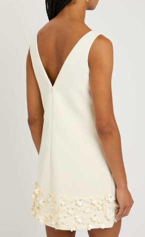 Self Portrait Crystal And Faux-Pearl Embellished Crepe Mini Dress 4