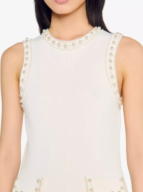 Sandro Sleeveless Embellished Knitted Midi Dress 3