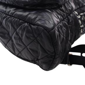 Chanel Black Nylon and Tweed Coco Neige Backpack 11