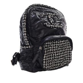 Chanel Black Nylon and Tweed Coco Neige Backpack 2