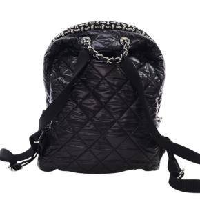Chanel Black Nylon and Tweed Coco Neige Backpack 4
