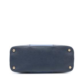 Prada Blue Medium Bicolor Saffiano Lux Promenade Satchel 3