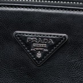 Prada Black Glace Calf Twin Pocket Satchel 5