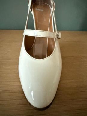 Maison Margiela White Patent Mary Janes 10