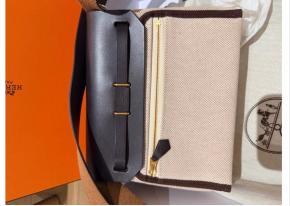 Hermes Ecru Ebene Mini Herbag 20 5