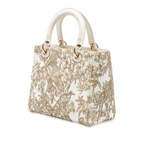 Dior Gold Medium Calfskin Embroidered Astrology Lady Dior 2