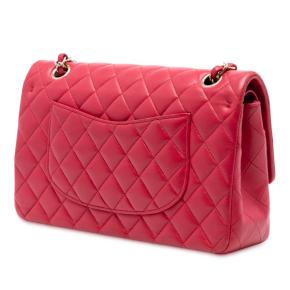 Chanel Red Medium Classic Lambskin Double Flap 2