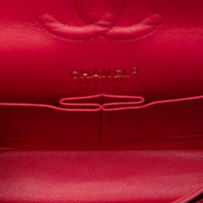 Chanel Red Medium Classic Lambskin Double Flap 4