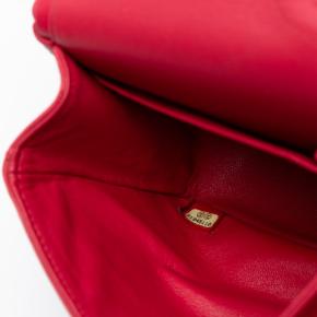 Chanel Red Medium Classic Lambskin Double Flap 6