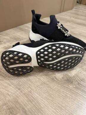 Roger Vivier Crystal Embellished Buckle SlipOn Sneakers 6