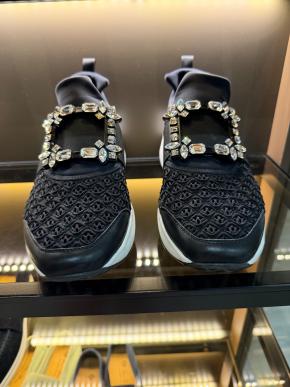 Roger Vivier Crystal Embellished Buckle SlipOn Sneakers 7