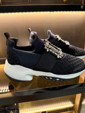 Roger Vivier Crystal Embellished Buckle SlipOn Sneakers 8