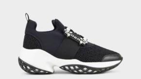 Roger Vivier Crystal Embellished Buckle SlipOn Sneakers 4