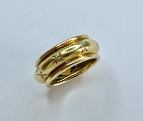 Chaumet 18ct Yellow Gold And Diamonds Eternity Band Size N 2