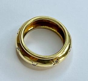 Chaumet 18ct Yellow Gold And Diamonds Eternity Band Size N 8