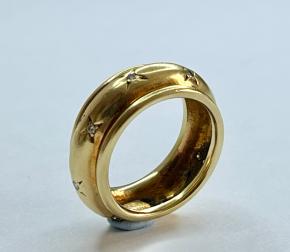 Chaumet 18ct Yellow Gold And Diamonds Eternity Band Size N 11