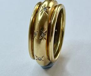 Chaumet 18ct Yellow Gold And Diamonds Eternity Band Size N 12