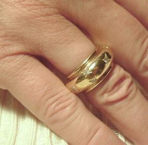 Chaumet 18ct Yellow Gold And Diamonds Eternity Band Size N 13