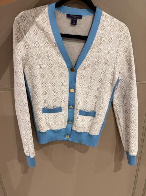 Louis Vuitton White and Blue Cardigan 9