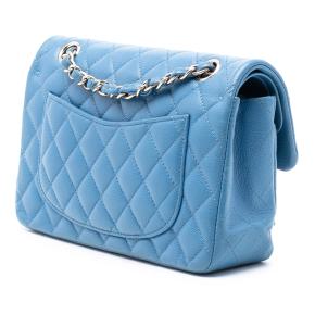 Chanel Blue Small Classic Caviar Double Flap 2