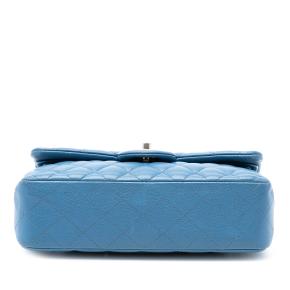 Chanel Blue Small Classic Caviar Double Flap 3