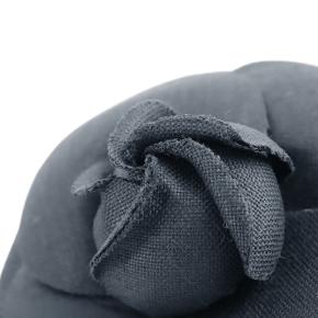 Chanel Blue Silk  Camellia Brooch 4