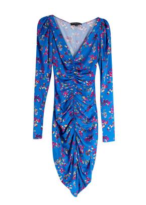 Caroline Constas Colette Dress in Blue Floral 2