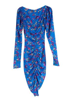 Caroline Constas Colette Dress in Blue Floral 7