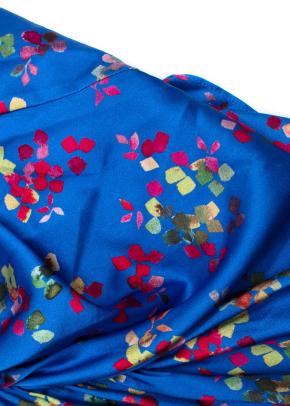 Caroline Constas Colette Dress in Blue Floral 8