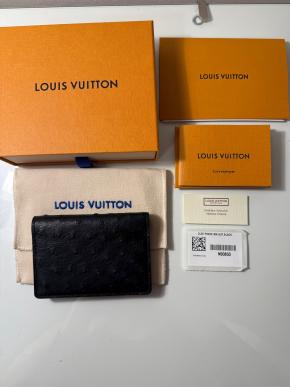Louis Vuitton Black Exotic Ostrich Leather Wallet 5