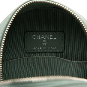 Chanel Blue CC Quilted Caviar Round Clutch With Chain 5