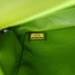 Chanel Lime Mini Rectangular Classic Velvet Single Flap 6