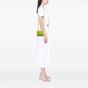 Chanel Lime Mini Rectangular Classic Velvet Single Flap 7