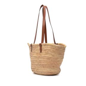 Celine Large Raffia Cuir Triomphe Classic Panier Tote 2