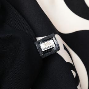 Chanel Black And White Large Printed Silk 19 Flap 5