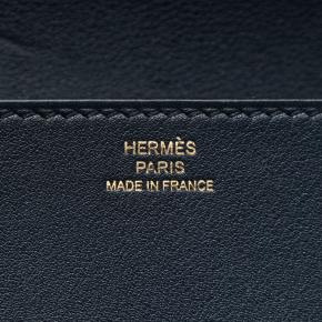 Hermes Blue Tadelakt Medor Clutch 23 5