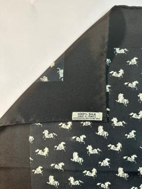 Hermes Horse Print Pocket Square 10