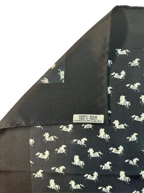 Hermes Horse Print Pocket Square 2