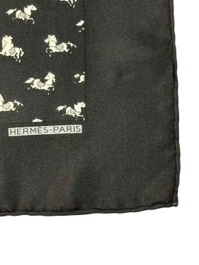 Hermes Horse Print Pocket Square 7
