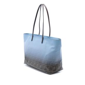 Fendi Blue Medium Ombre Zucca Spalmati Roll Tote 2