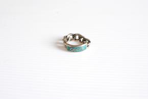 Gucci Silver Chain Link Ring 8