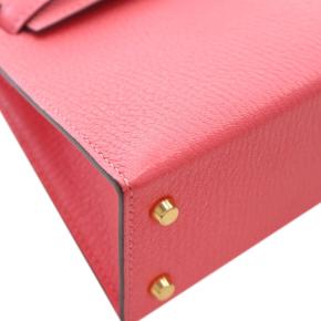 Hermes Rose Azelee Mini Chevre Mysore Kelly II Sellier 20 10