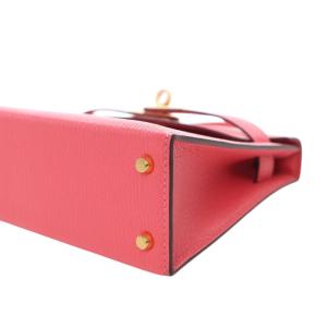 Hermes Rose Azelee Mini Chevre Mysore Kelly II Sellier 20 11