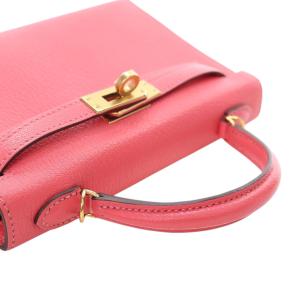 Hermes Rose Azelee Mini Chevre Mysore Kelly II Sellier 20 14
