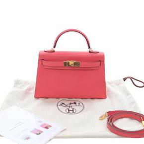 Hermes Rose Azelee Mini Chevre Mysore Kelly II Sellier 20 15