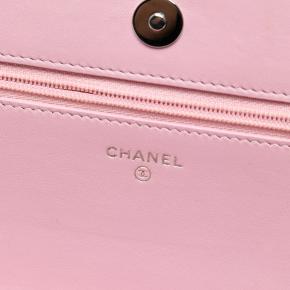 Chanel Pink Calfskin Crystal Studded Boy Wallet on Chain 5