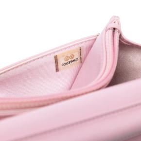Chanel Pink Calfskin Crystal Studded Boy Wallet on Chain 6