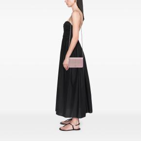 Chanel Pink Calfskin Crystal Studded Boy Wallet on Chain 7