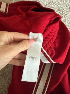 Celine Side Stripe Red Track Pants 5
