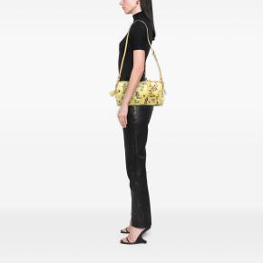 Prada Yellow Canvas Canapa St Foula Stampato Satchel 6